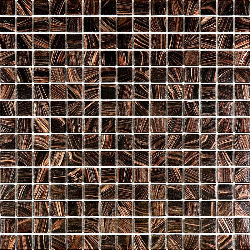 Espresso Shimmer Mixed Squares Glass Pool Tile