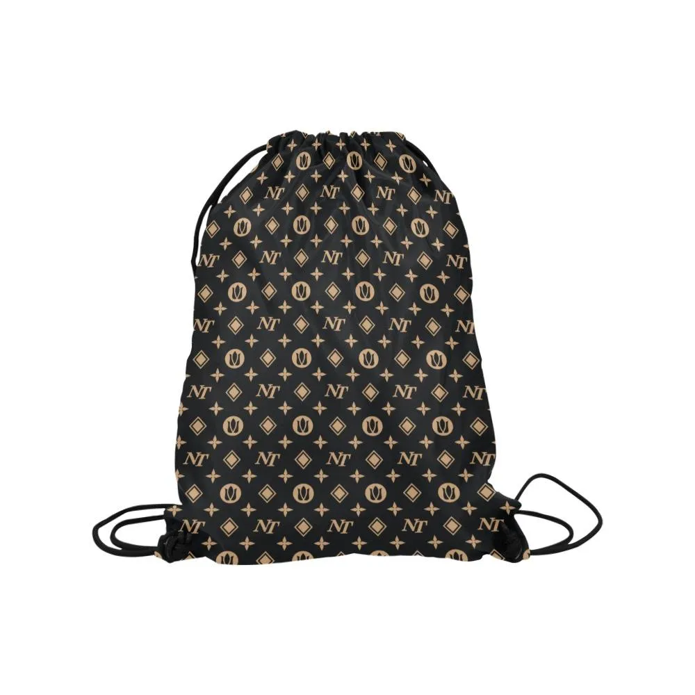 Fancy NT Black Medium Drawstring Bag Model 1604 (Twin Sides) 13.8"(W) * 18.1"(H)