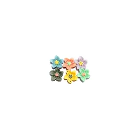 Floral 3D Cabochons for Crafts & Decor - 100/300Pcs, Multi-Color, 1.4x0.4cm