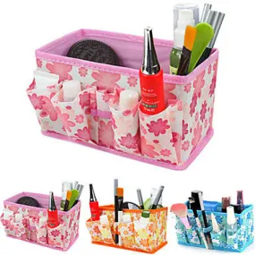 Folding Quadrate Cosmetics Storage Stand Box Makeup Brush Pot Cosmetic Organizer