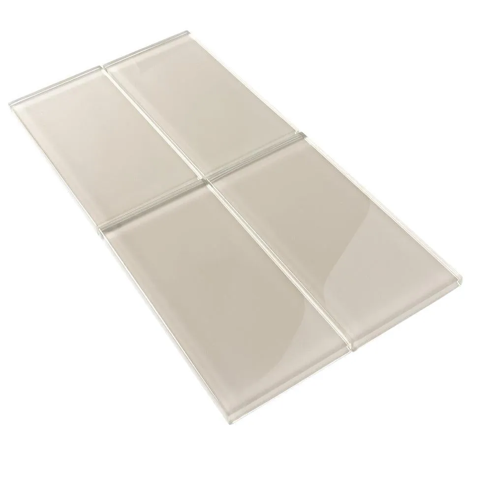 GLACIER BEACH 3" x 6" POLISHED Glass Subway TILE