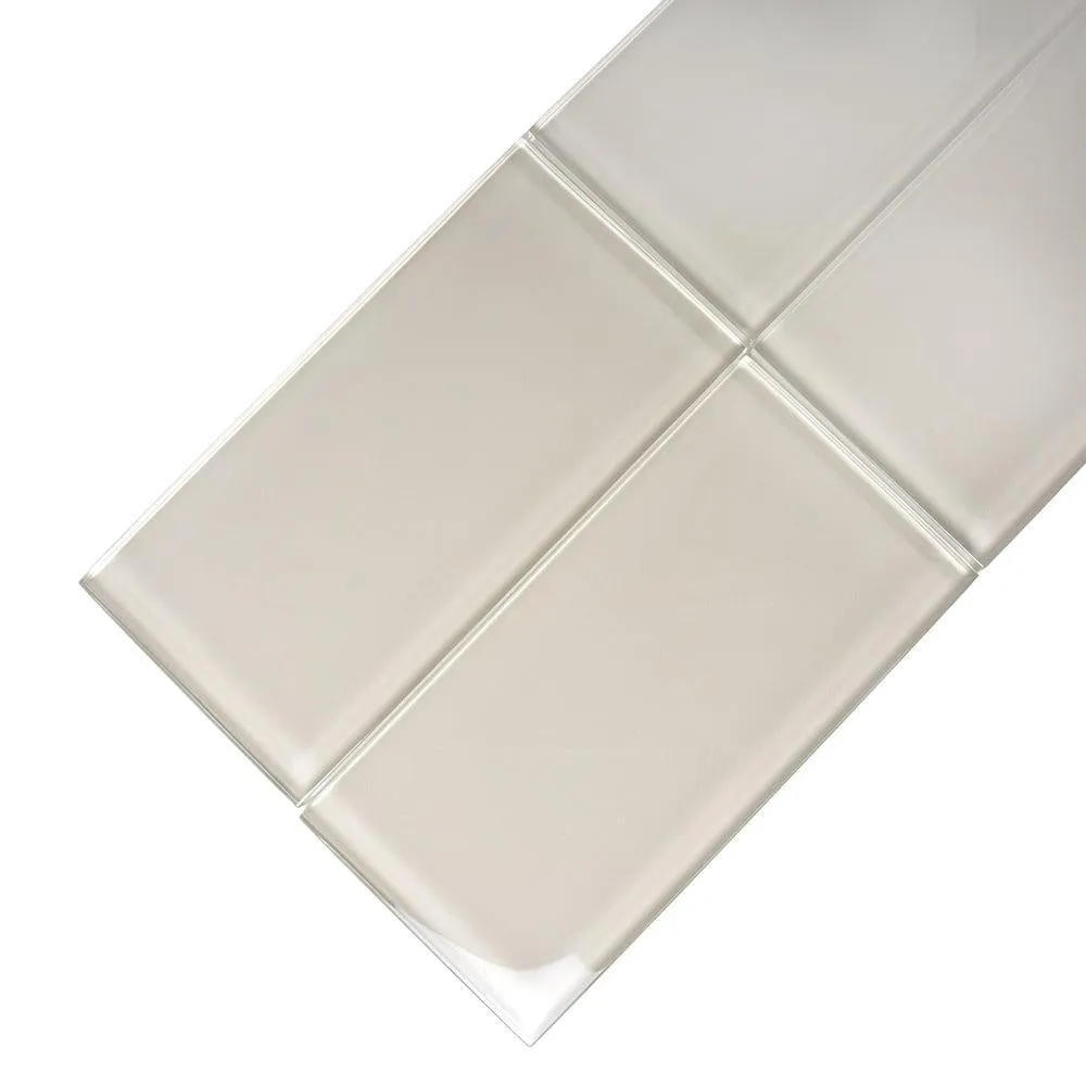 GLACIER BEACH 3" x 6" POLISHED Glass Subway TILE