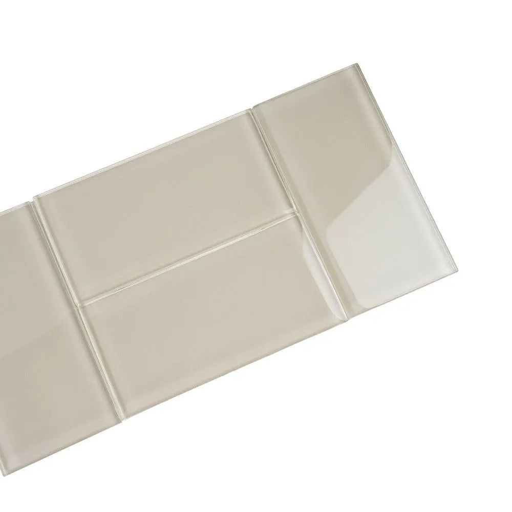 GLACIER BEACH 3" x 6" POLISHED Glass Subway TILE