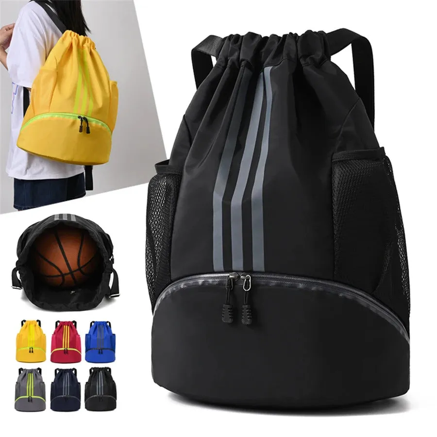 Gym Bag Fitness Backpack Women Men Basketball Backpack Outdoor Soccer Football Storage Bags Training Drawstring Sports Knapsack