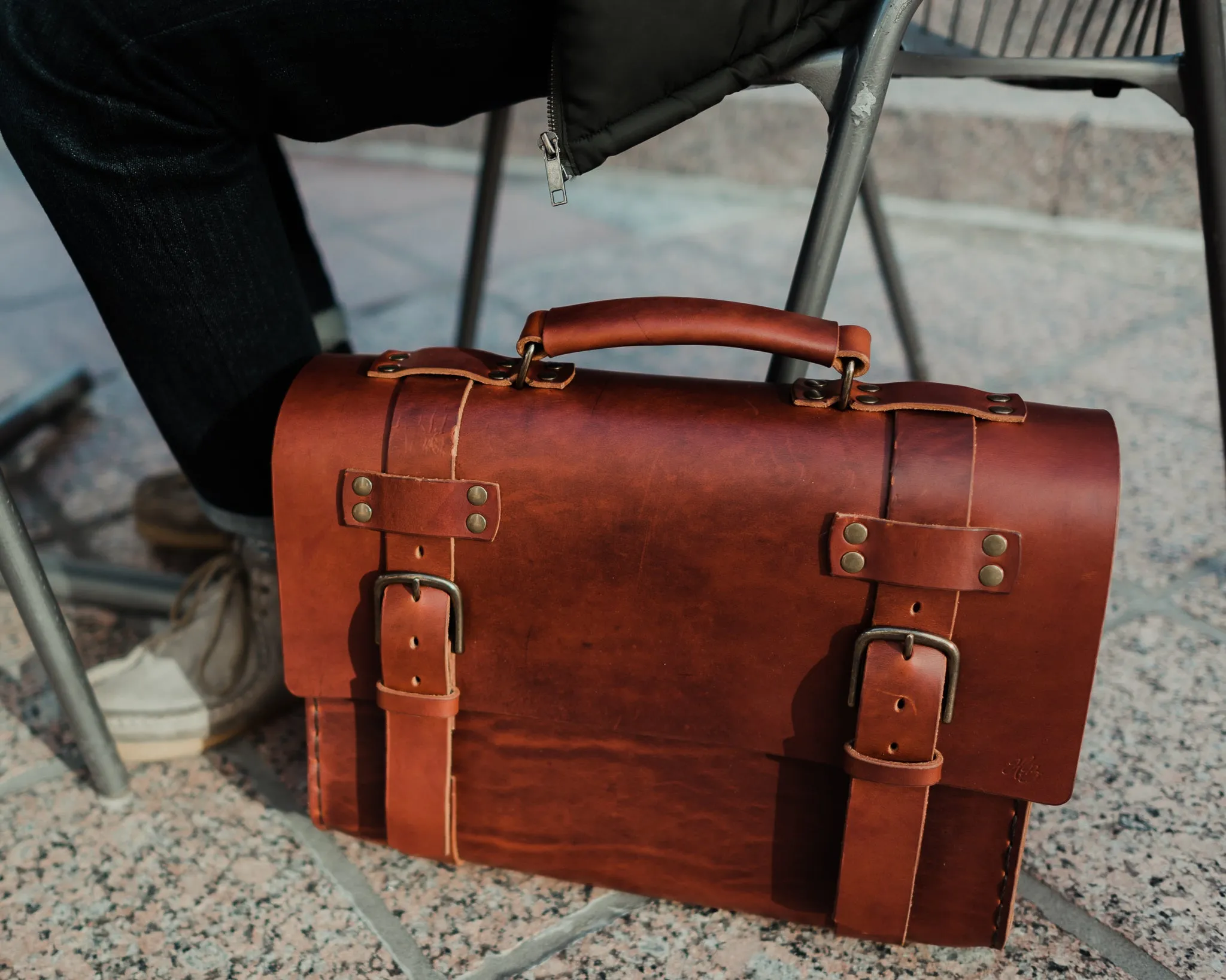 H B SADDLE | BURNT UMBER LEATHER