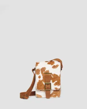 Hair-On Cow Print Vertical Crossbody Bag