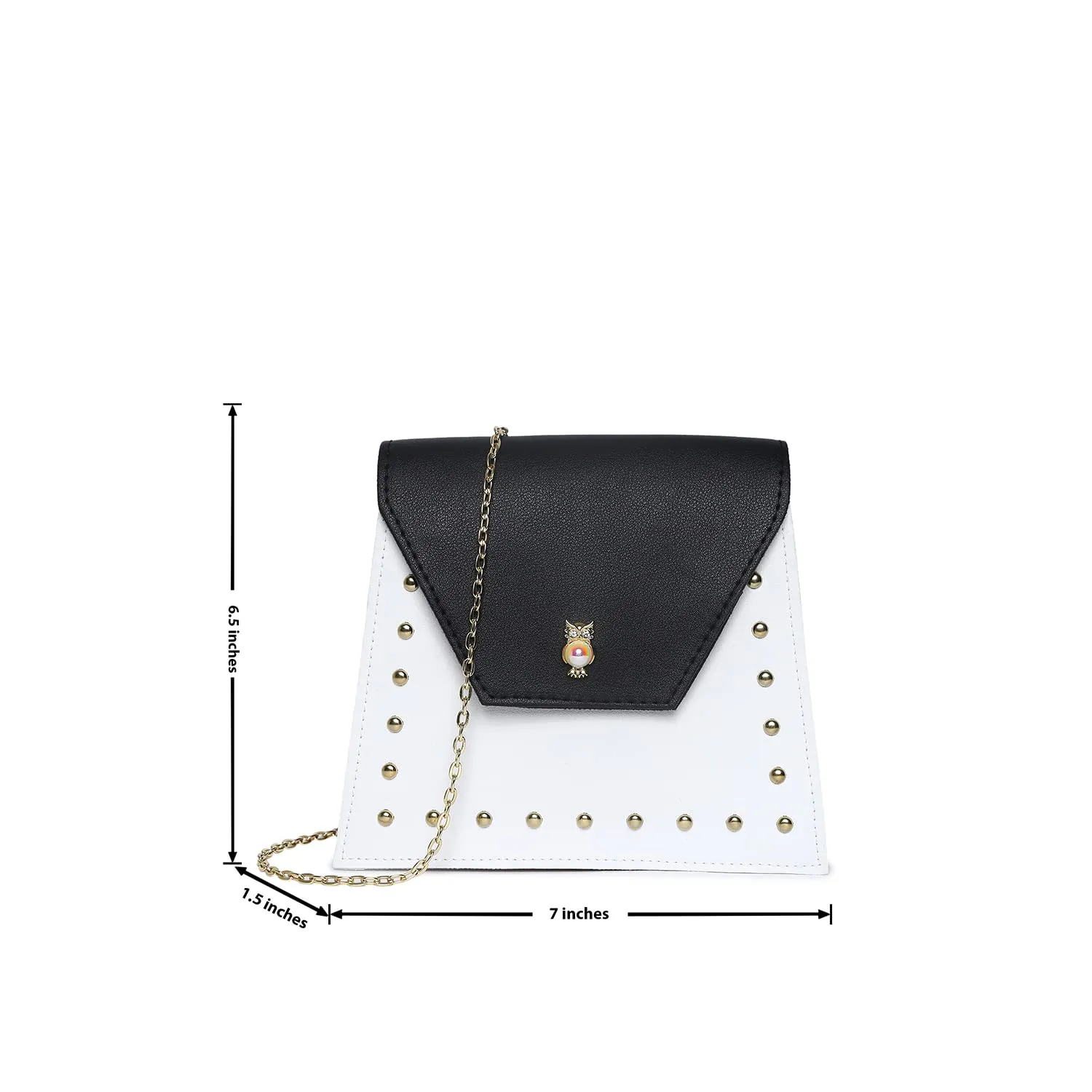 Haute Sauce Solid Magnet Lock Sling Bag with Chain Strap (AZ_HSSB1005)