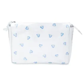 Heart Makeup Bag Blue