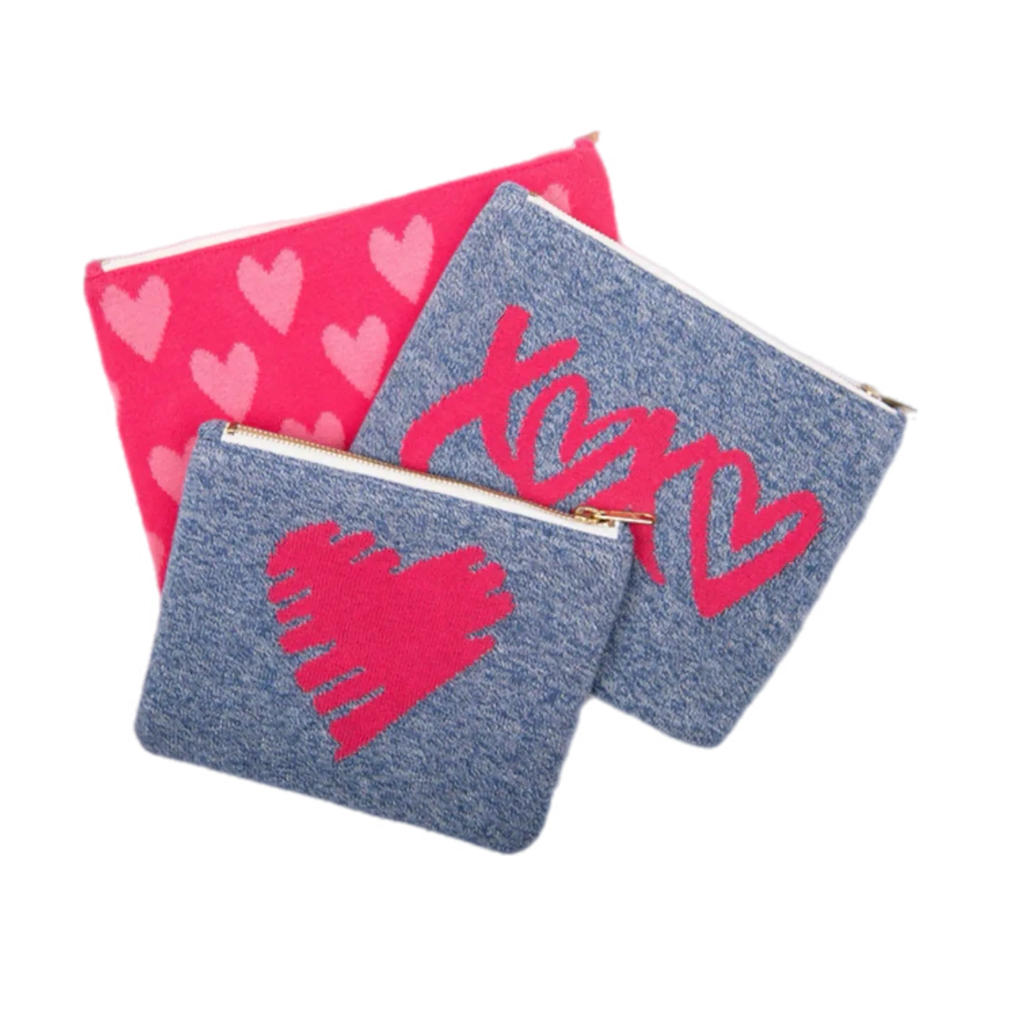 Hearts Xo S/3 Pouches