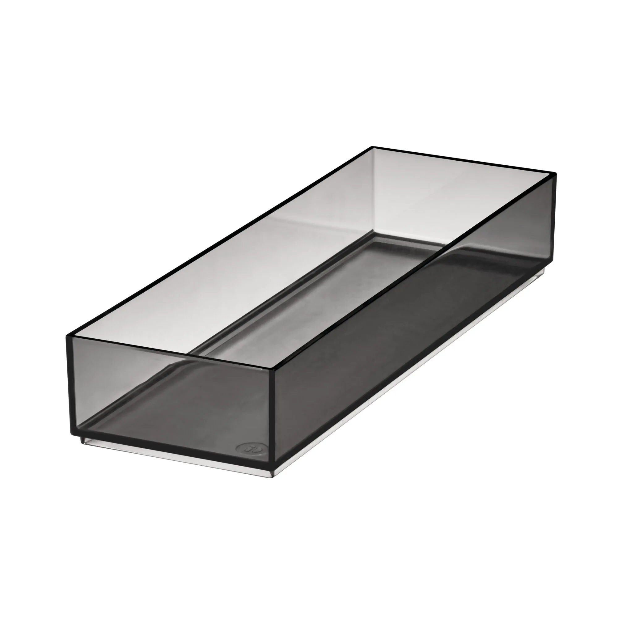 iDesign Cosmetic Drawer Organizer, 4" x 12" x 2", Smoke/Matte Black