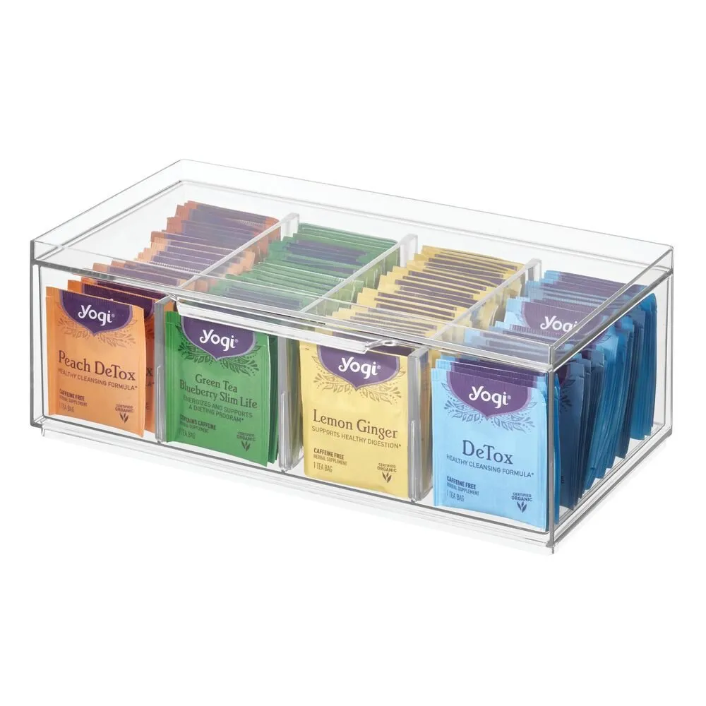 iDesign Crisp Tea Storage Organizer in Clear