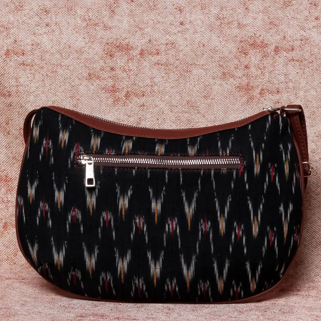 Ikat African Wave Structured Shoulder Bag