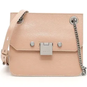 Jimmy Choo Mini Rebel Pink Crossbody Bag Silver Chain Strap Cross Body Bag