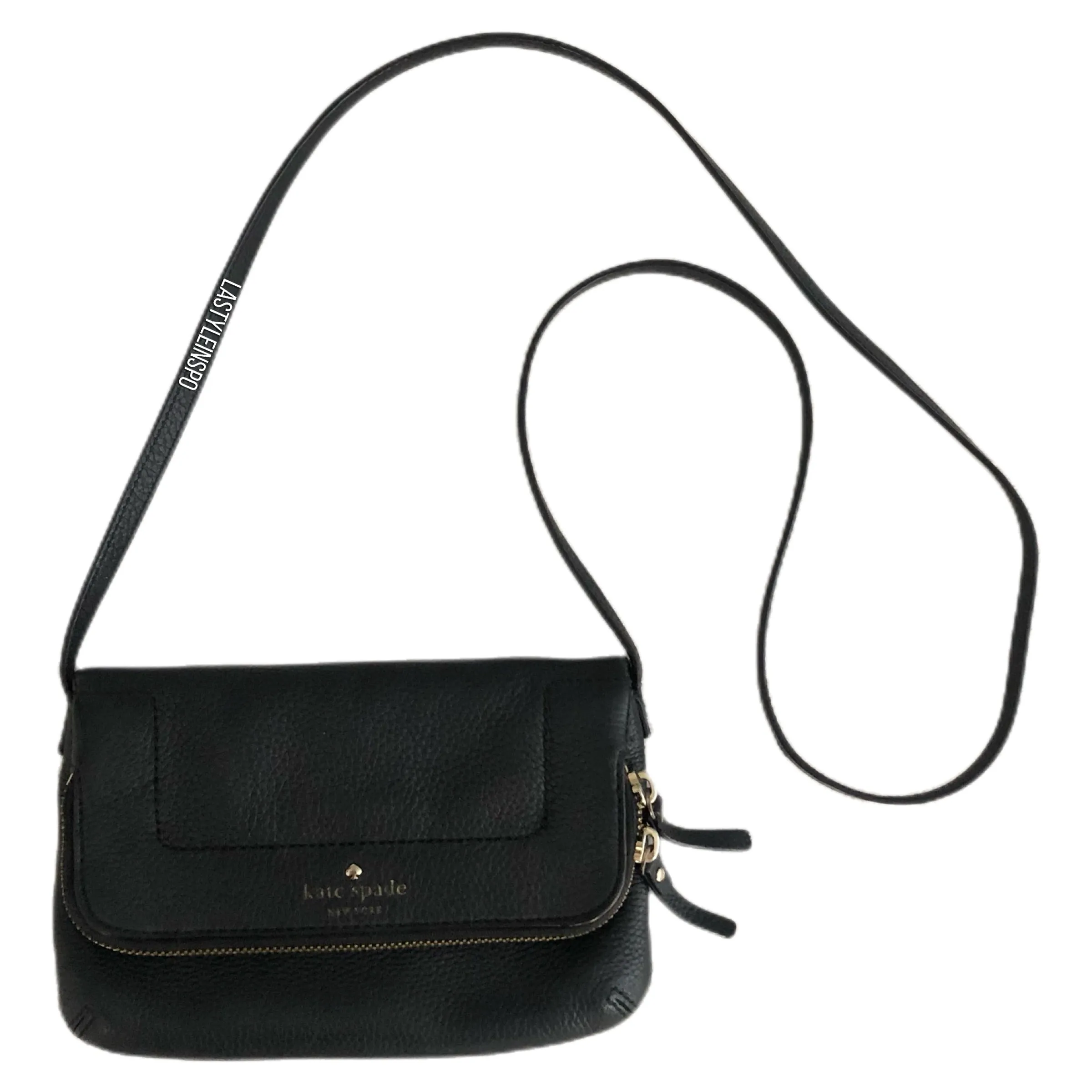 Kate Spade Crossbody Bag Black Gold Logo ♠️