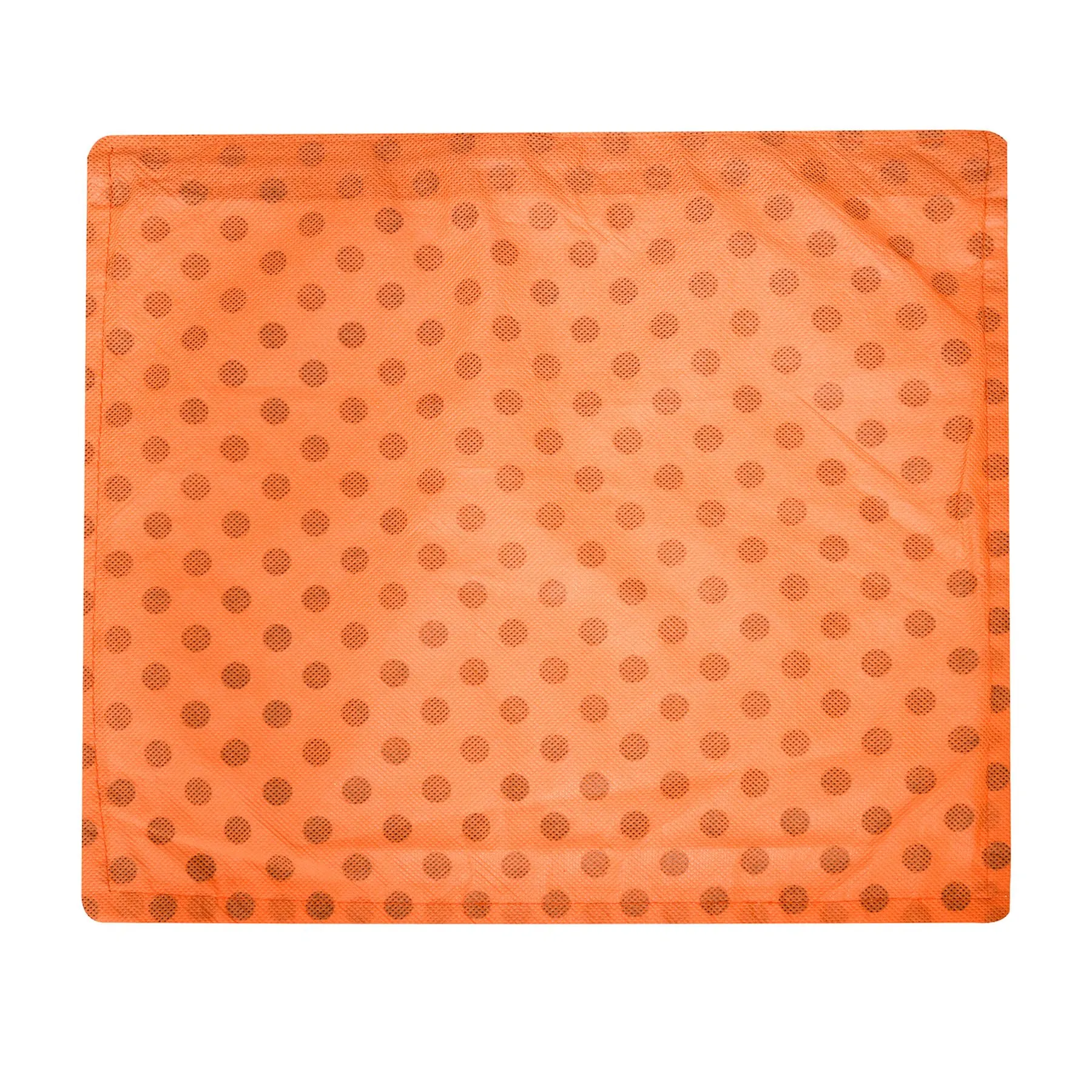 Kuber Industries Saree Cover | Clothes Storage Bag | Single Packing Saree with Zip Closure | Wardrobe Organizer | Cloth Stoarge Organizer | Dot Design | Pack of 24 | Orange