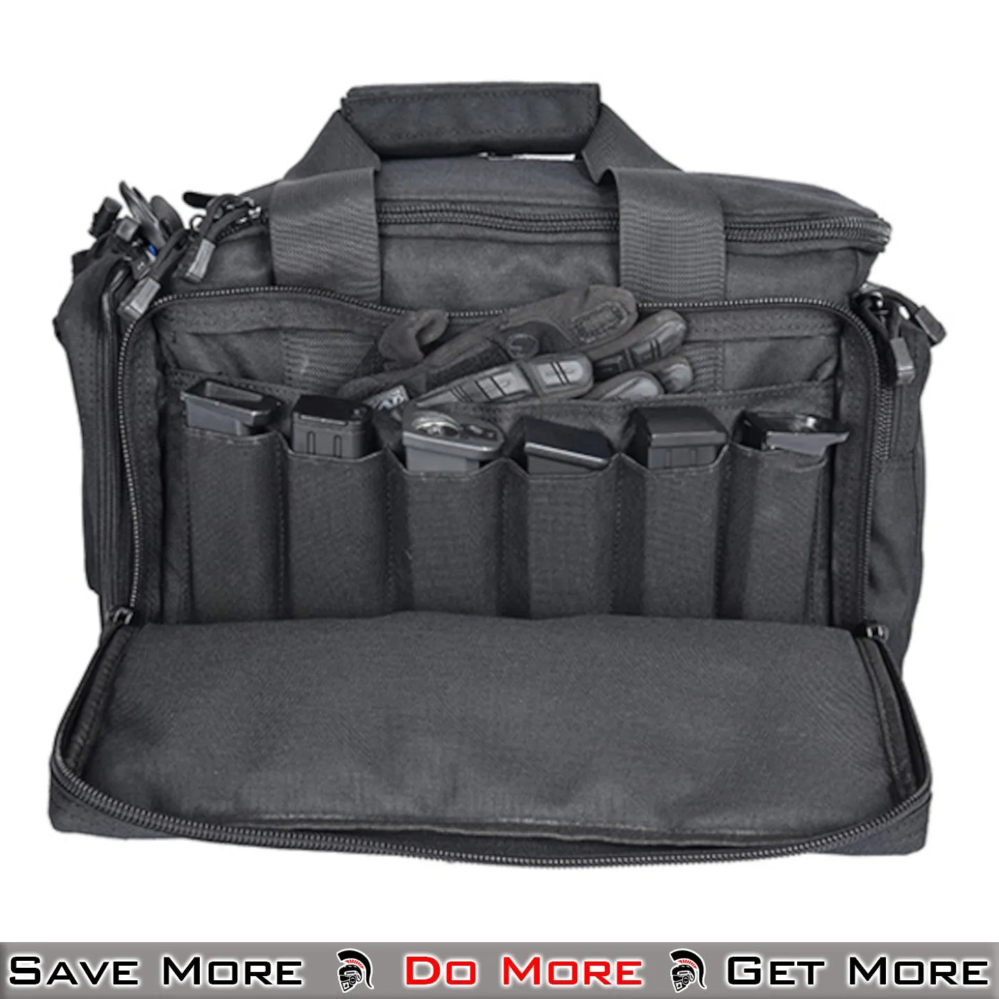 Lancer Tactical Shooting Range Bag W/ Shoulder Strap Weather Resistant (Black) Tactical Bag for Outdoor Use