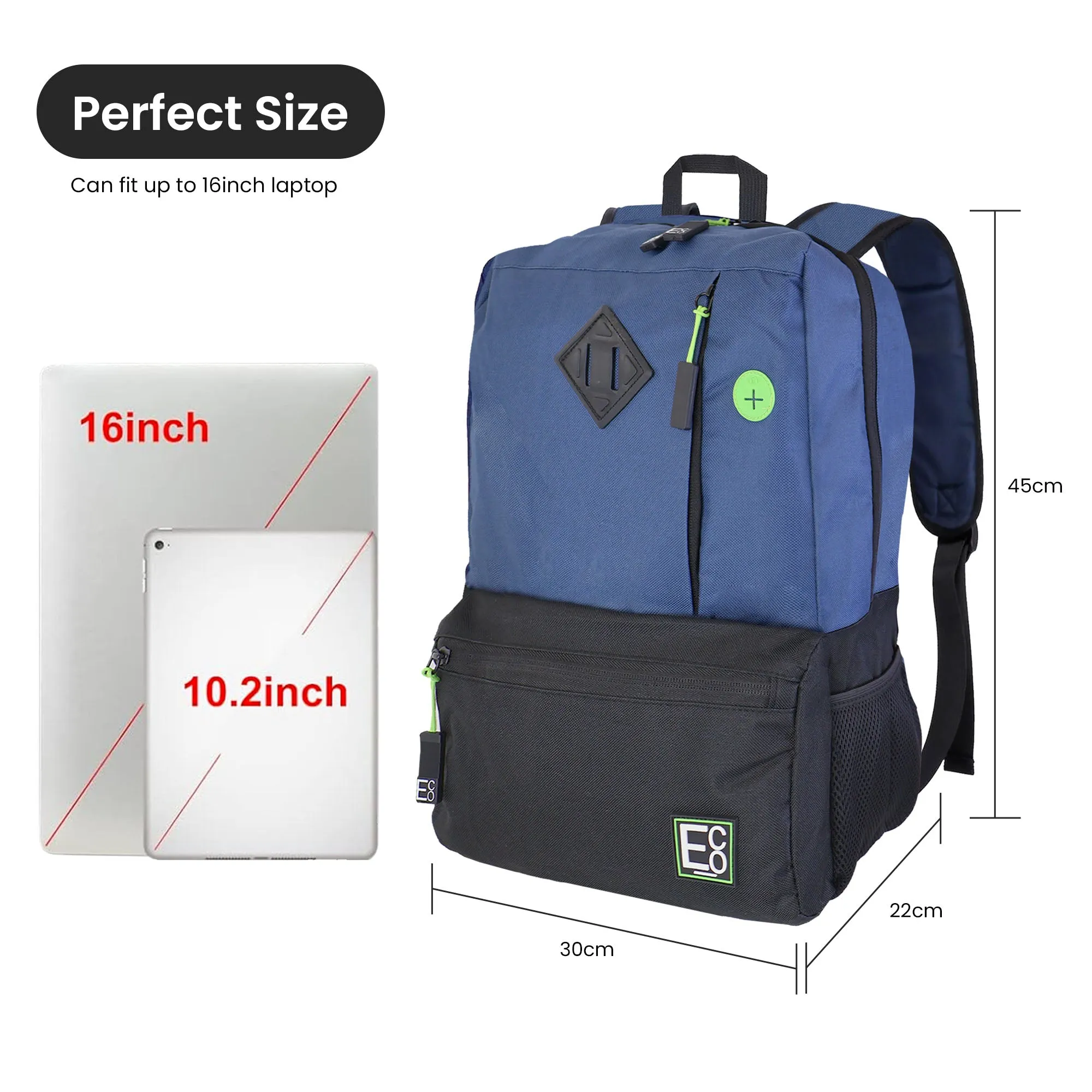 Laptop Student Backpack - Navy