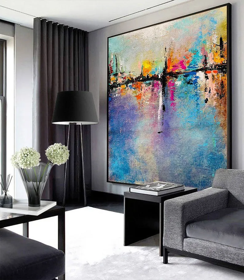 Large Modern Canvas Art Office Wall Art,Texture Art Gp065