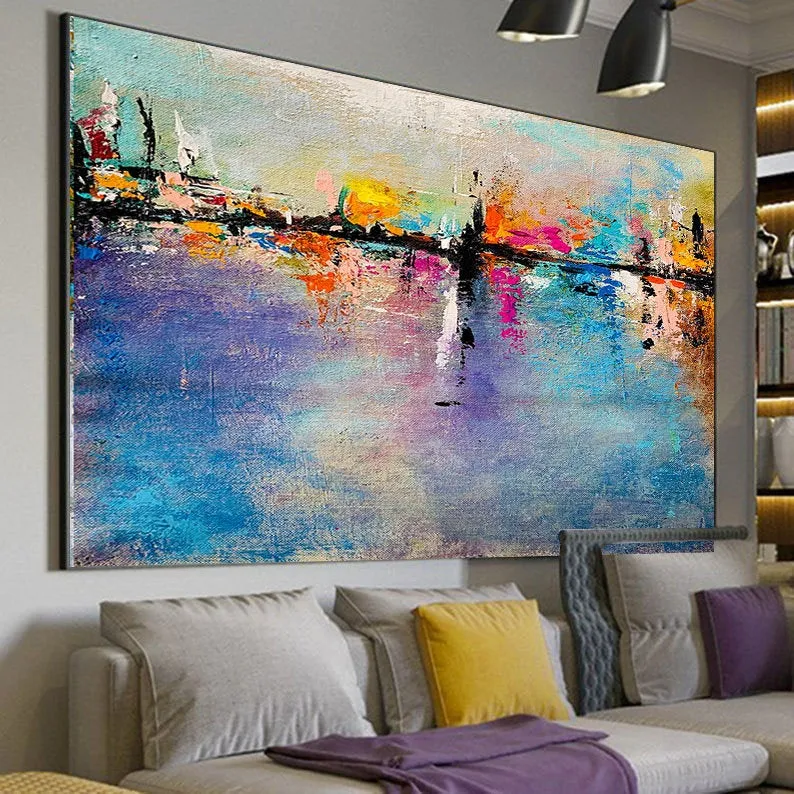 Large Modern Canvas Art Office Wall Art,Texture Art Gp065