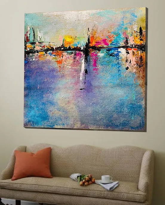 Large Modern Canvas Art Office Wall Art,Texture Art Gp065