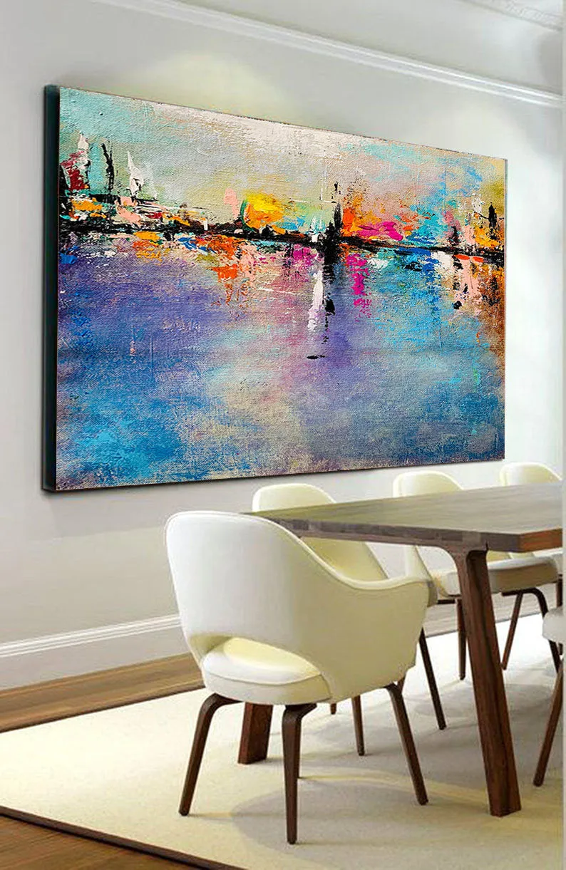 Large Modern Canvas Art Office Wall Art,Texture Art Gp065