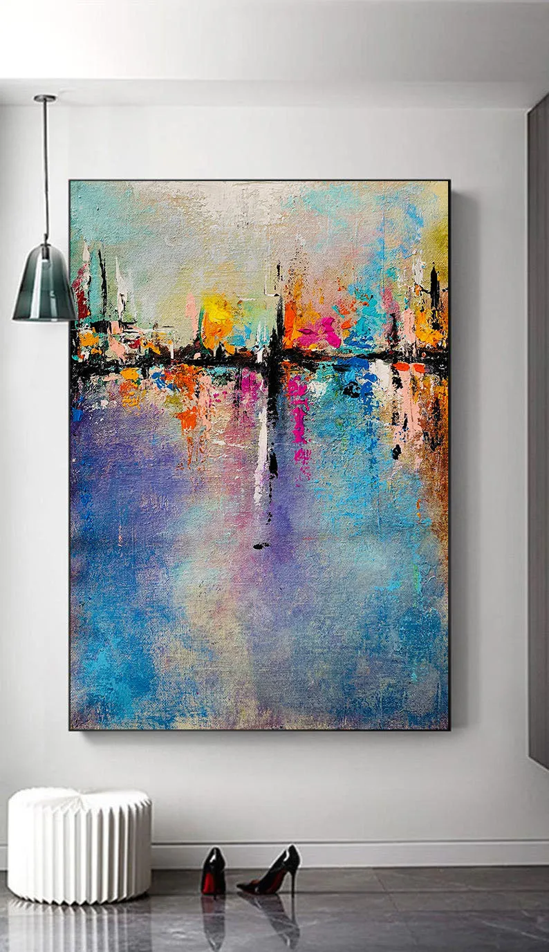 Large Modern Canvas Art Office Wall Art,Texture Art Gp065