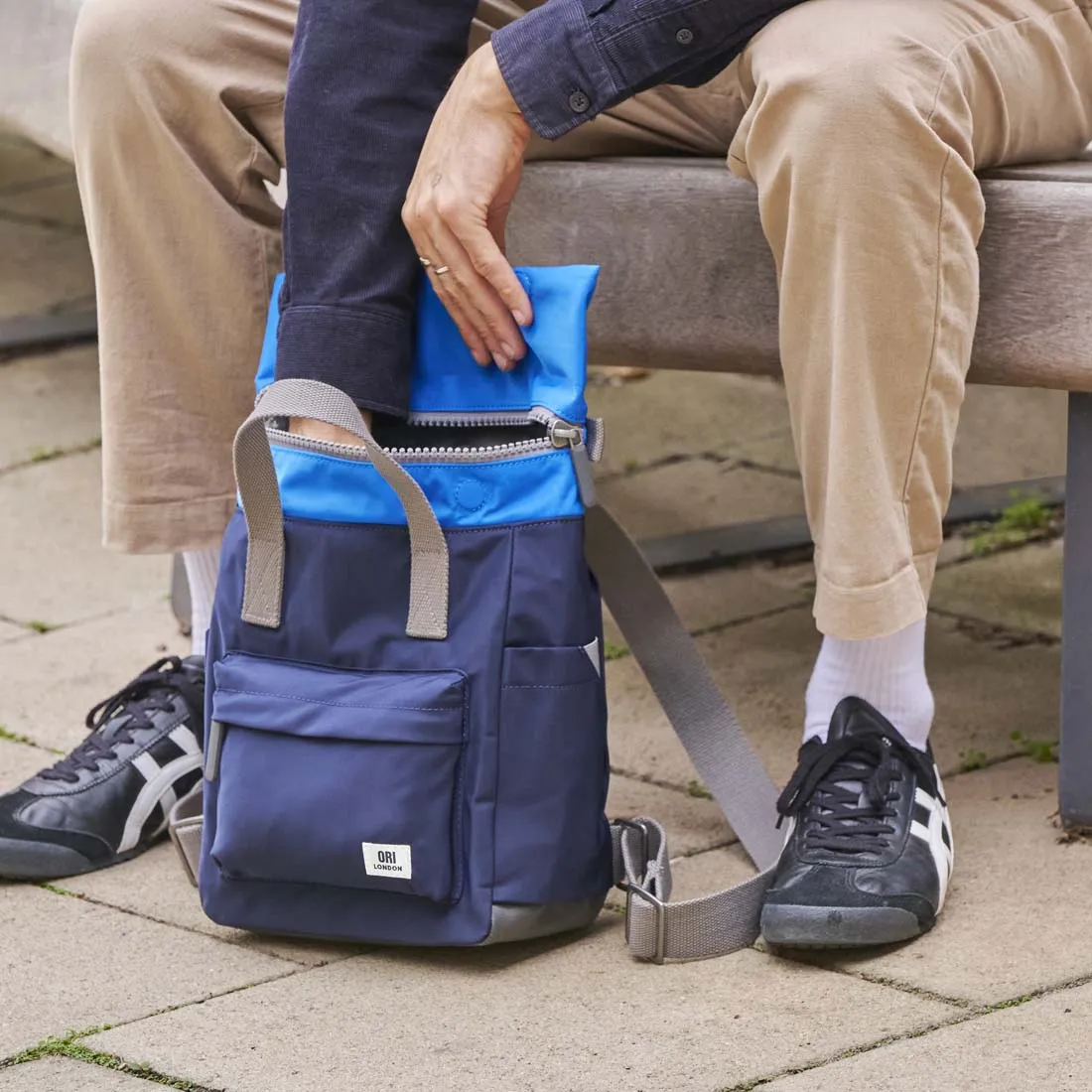 Large Neon Midnight Blue Canfield B Rolltop Bag