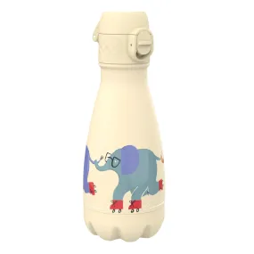 Leak Proof Thermal Steel Water Bottle, Insulated, Skating Elephants, 280ml (10oz)