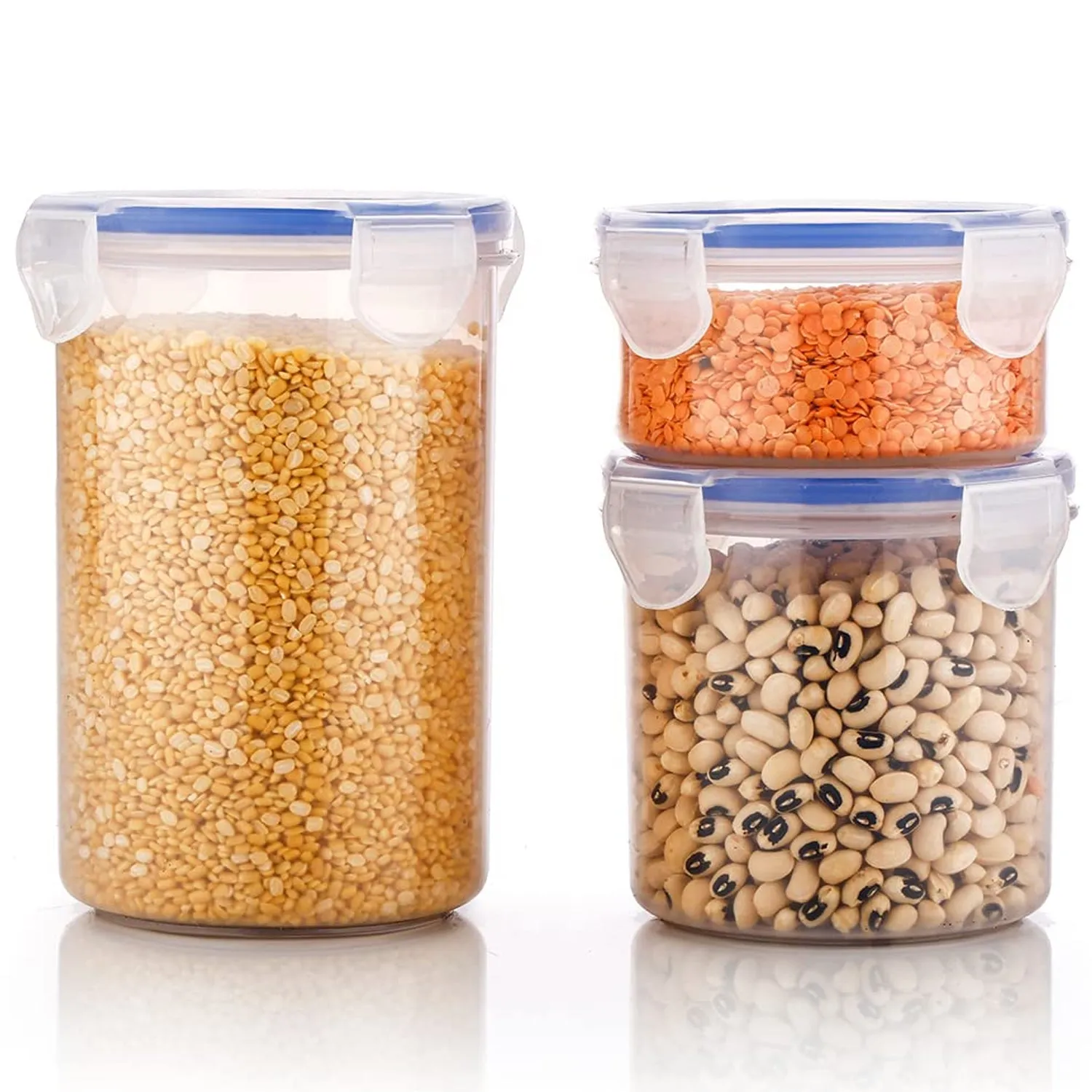 Leakproof & Airtight: 3 Pc Round Food Storage Set (500ml-1500ml)