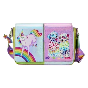 Lisa Frank - Holographic Glitter Color Block Crossbody Bag