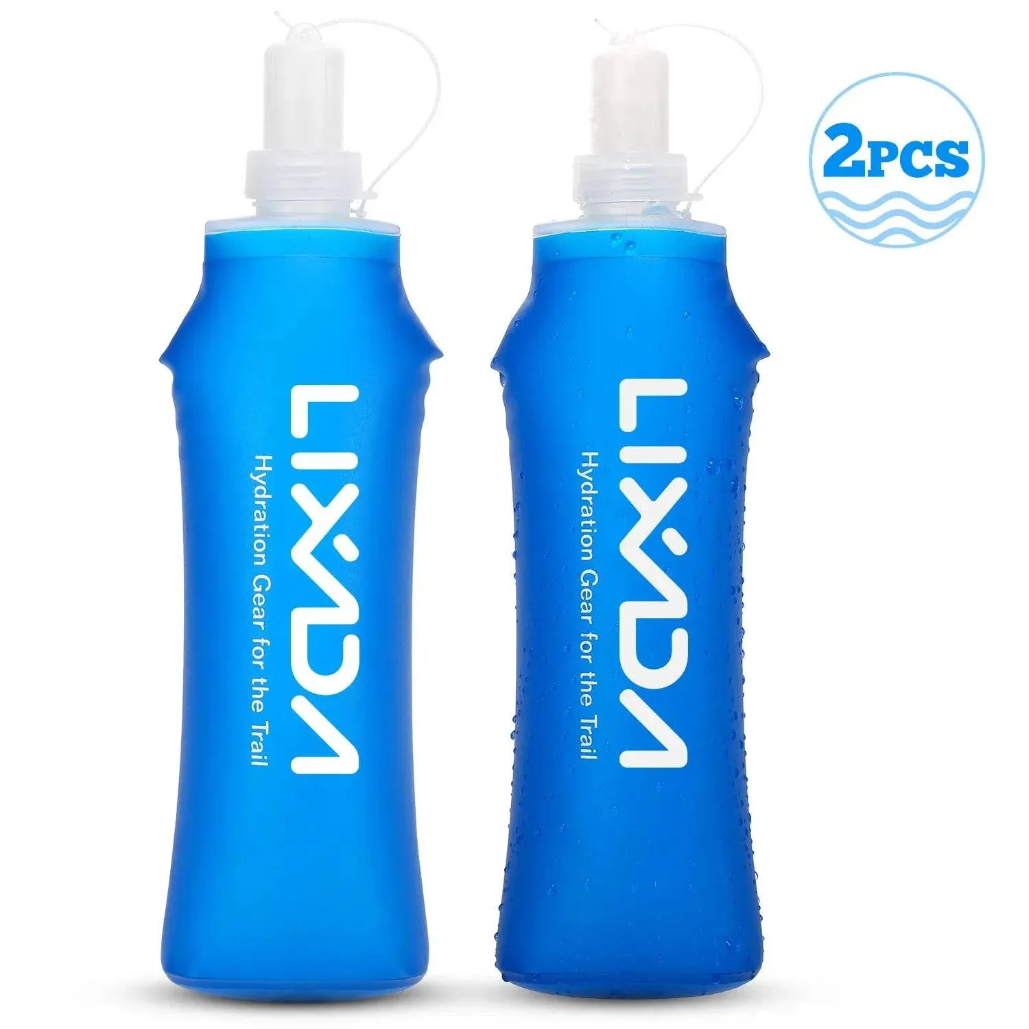 Lixada 1/2 Pcs 500ml Outdoor Sport Camping Running Sport Bicycle Soft Water Bottle Folding TPU Soft Flask Water Bag