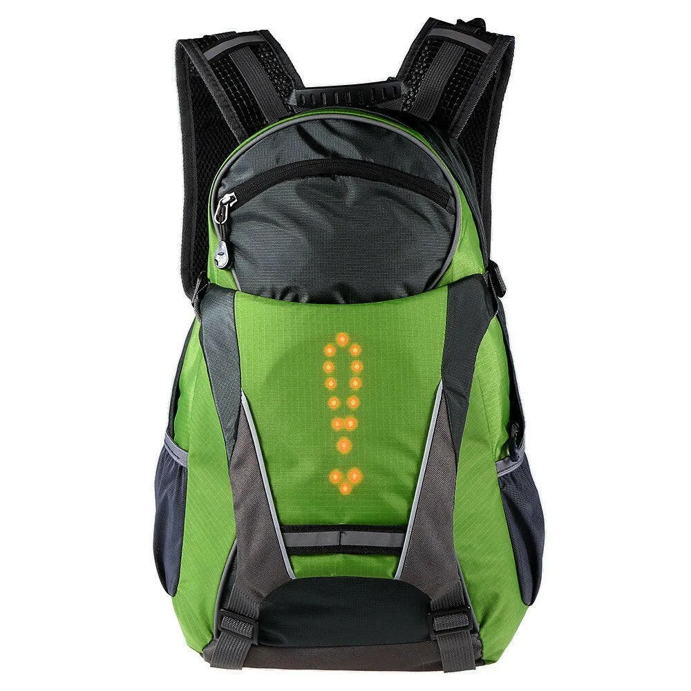 Lixada 18L Cycling Bicycle Bike Backpack LED Turn Signal Light Reflective Bag Pack Outdoor Safety Night Riding Running Camping