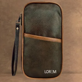 LOREM Brown & Tan Faux Leather Family Passport, Cards, Cheque Book Holder/Organizer for Men & Women (OG03)