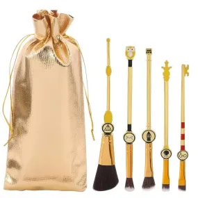 Makeup Brushes Set 5pcs Cosmetic Makeup Brush Set Professional Tool Kit Set Golden Drawstring Bag Included