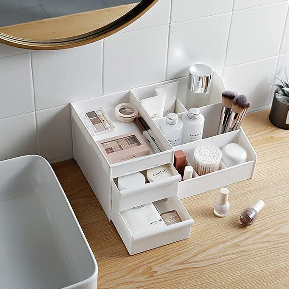 Makeup Desk Organizer With Drawers