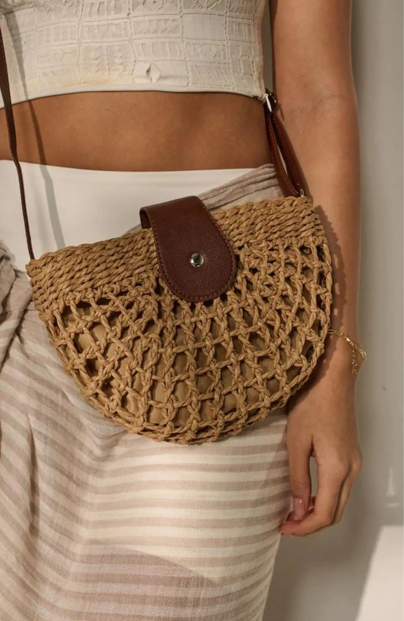 Marielle Straw Bag Tan