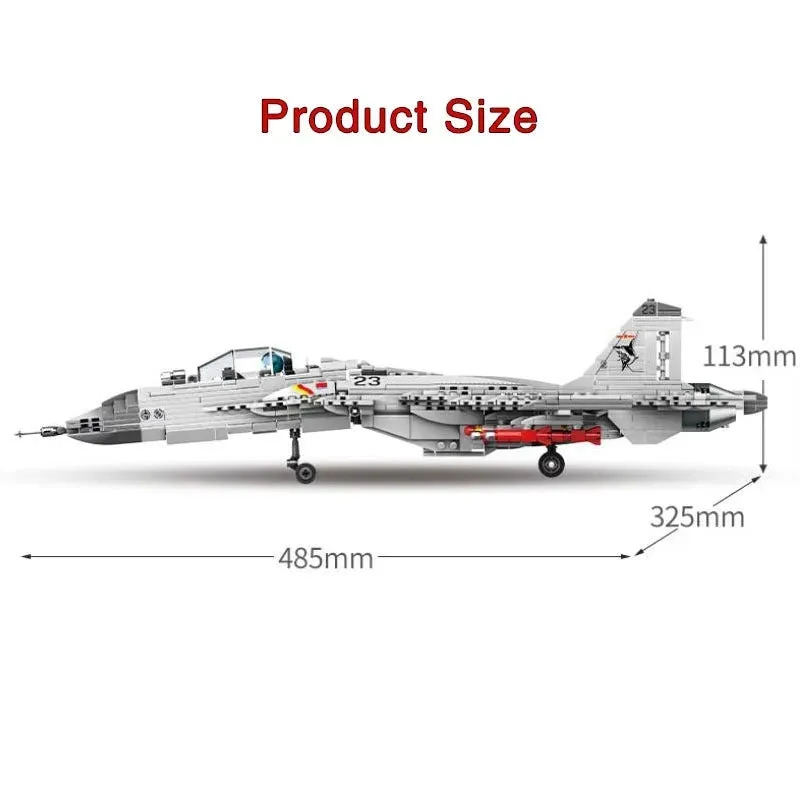 Military Aircraft J-15 Carrier Fighter Jet Bricks Toy