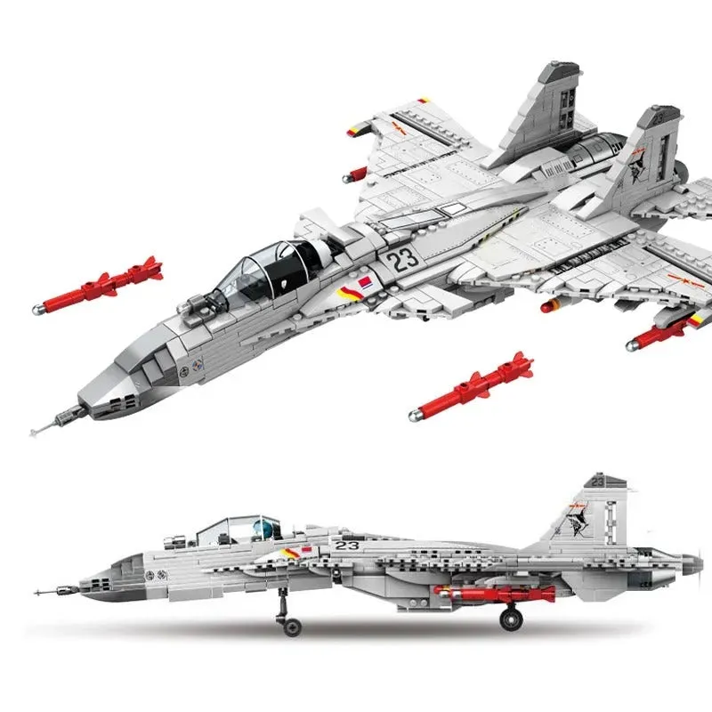 Military Aircraft J-15 Carrier Fighter Jet Bricks Toy