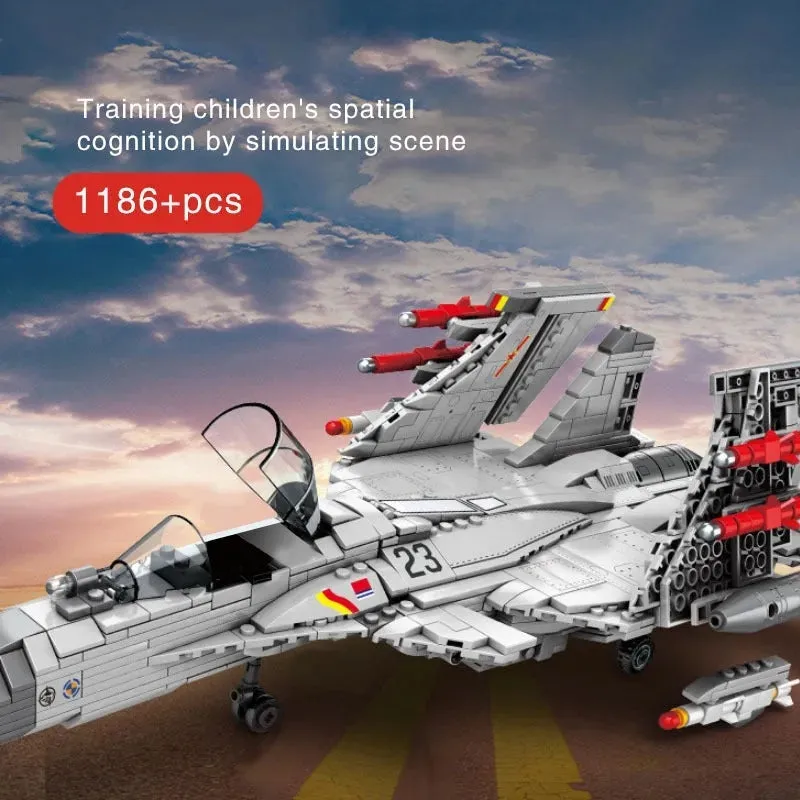 Military Aircraft J-15 Carrier Fighter Jet Bricks Toy