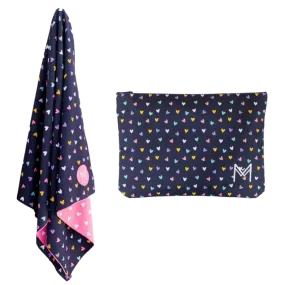 MontiiCo Beach Towel & Bag Set - Hearts