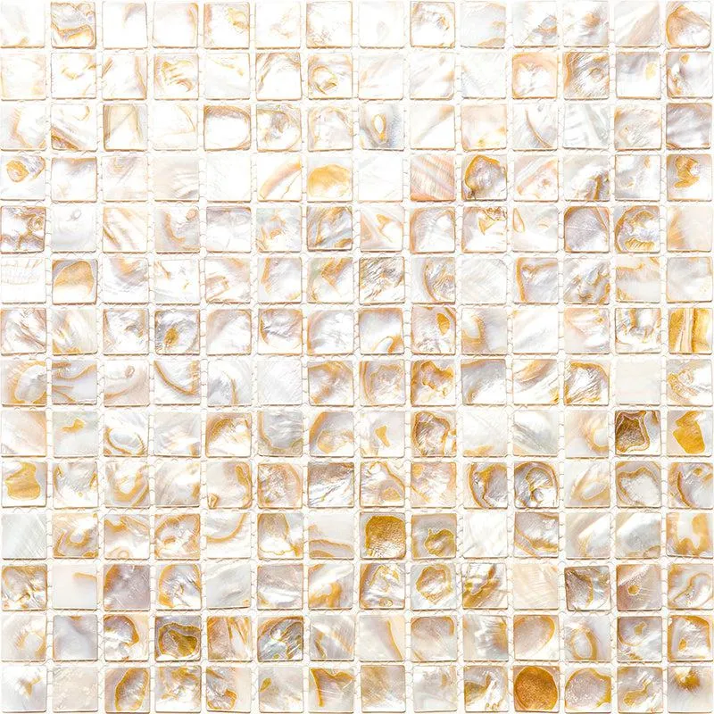 Mother Of Pearl Serene White 1" Square Mosaic Tile