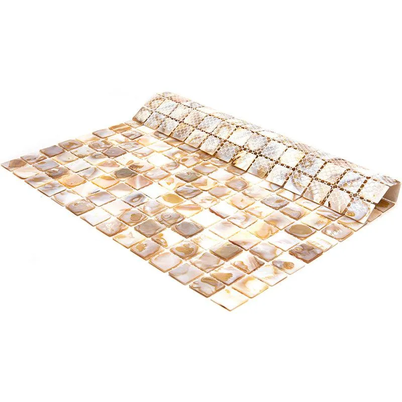 Mother Of Pearl Serene White 1" Square Mosaic Tile