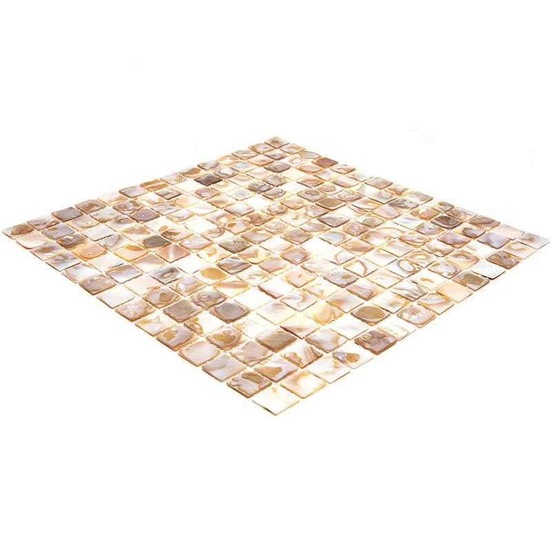 Mother Of Pearl Serene White 1" Square Mosaic Tile