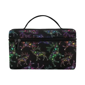 Neon Floral Elks Cosmetic Bag/Large