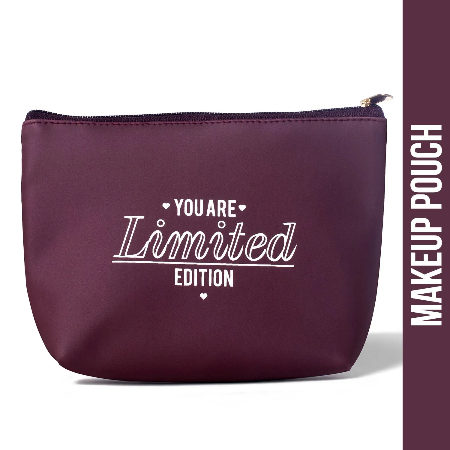 NY Bae Makeup Pouch | Travel Friendly | Multi Purpose Bag | Spacious - Wine