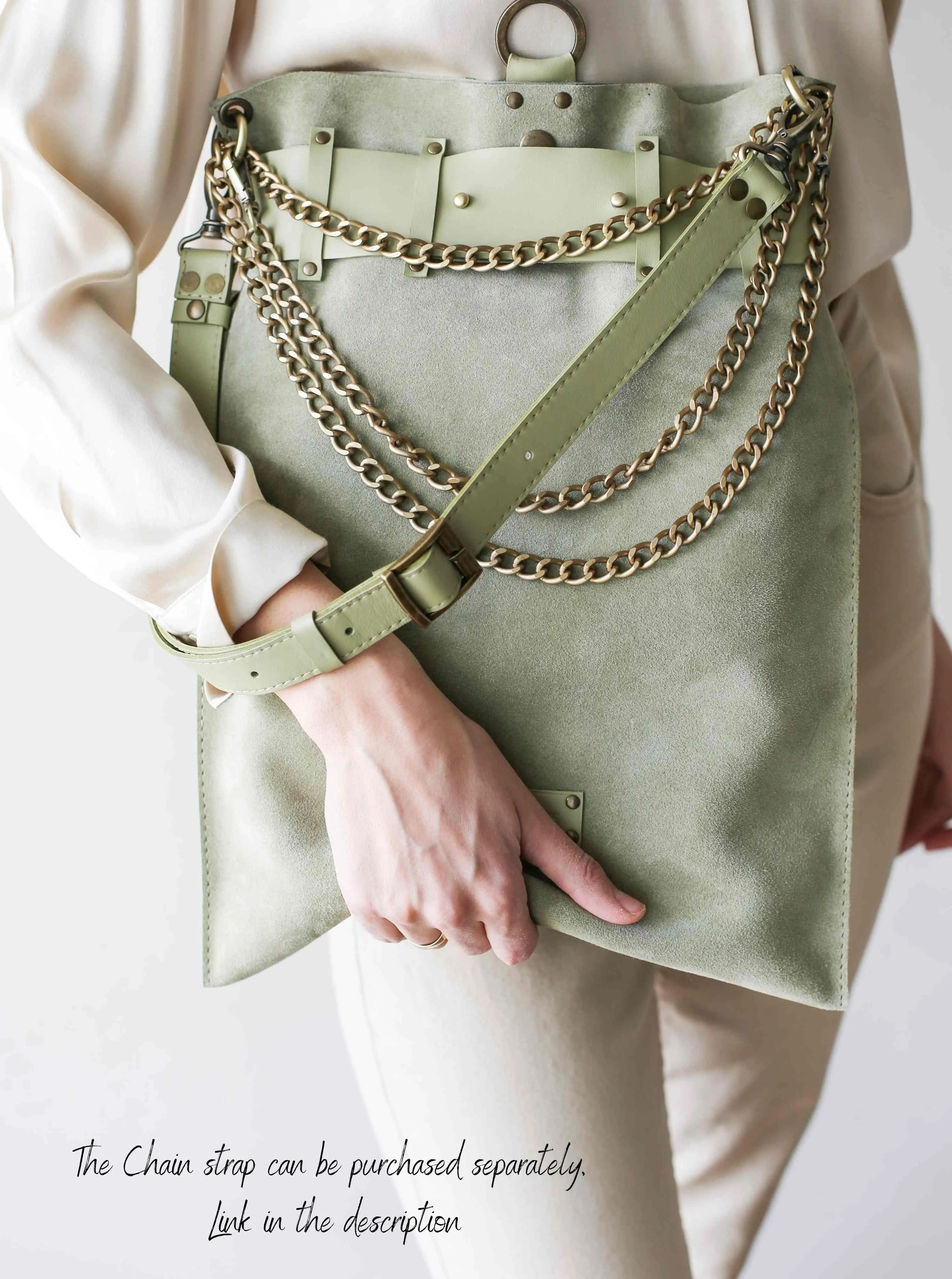 Olive Green Suede Bag