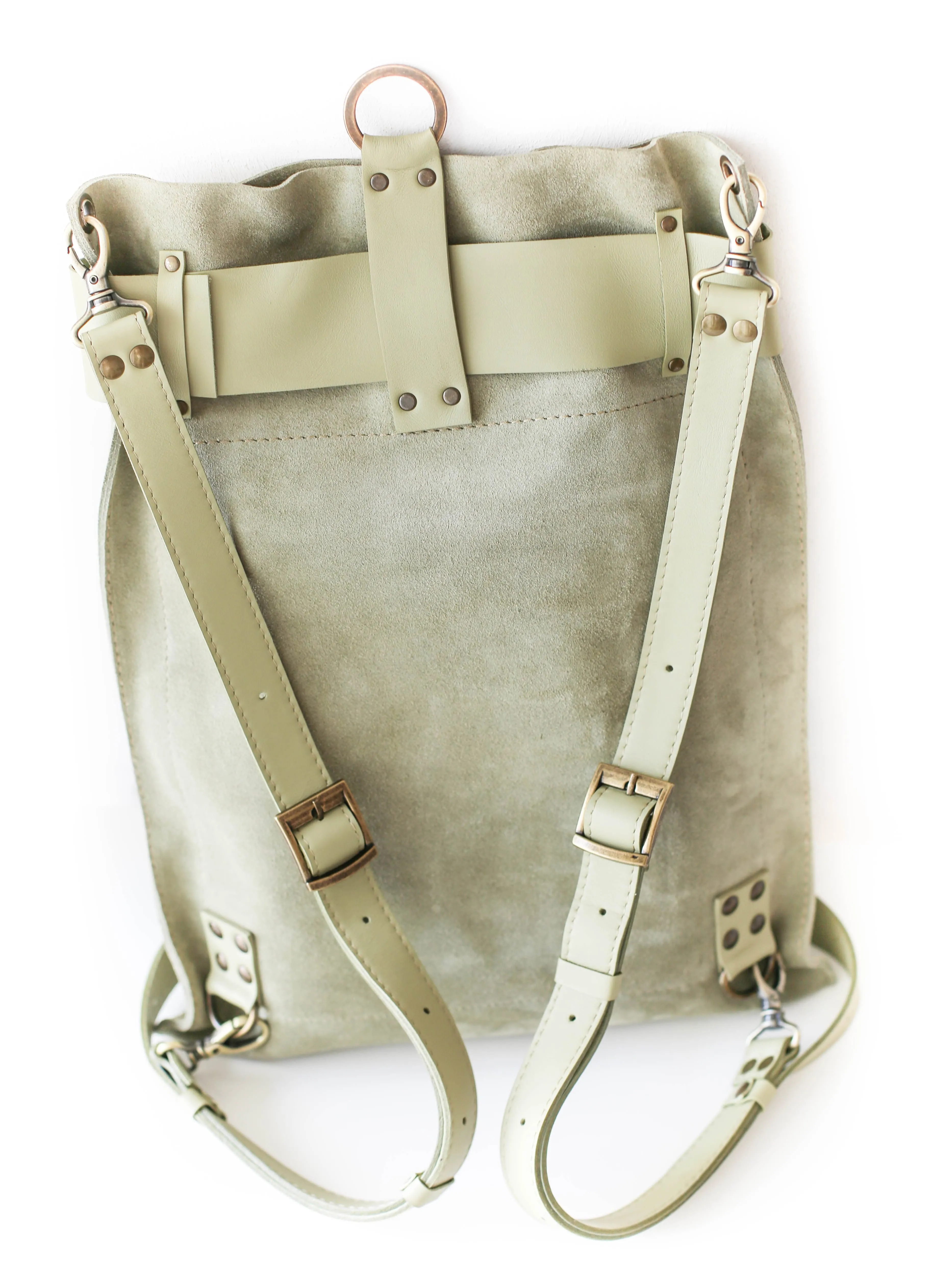 Olive Green Suede Bag