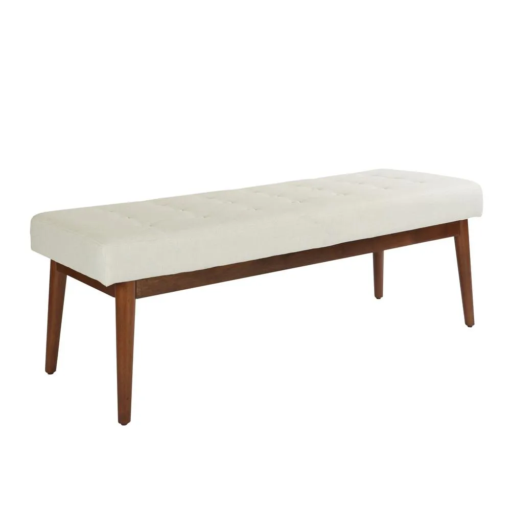 Opulent Cream Luxury Mid-century Modern West Park Bench