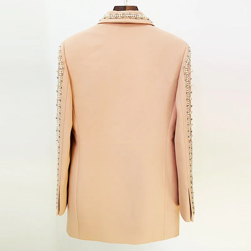 Opulent Elegance: Handmade Beaded Suit dress Jacket