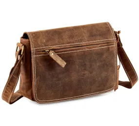 Paulo Distressed Leather Saddle Bag #UM62